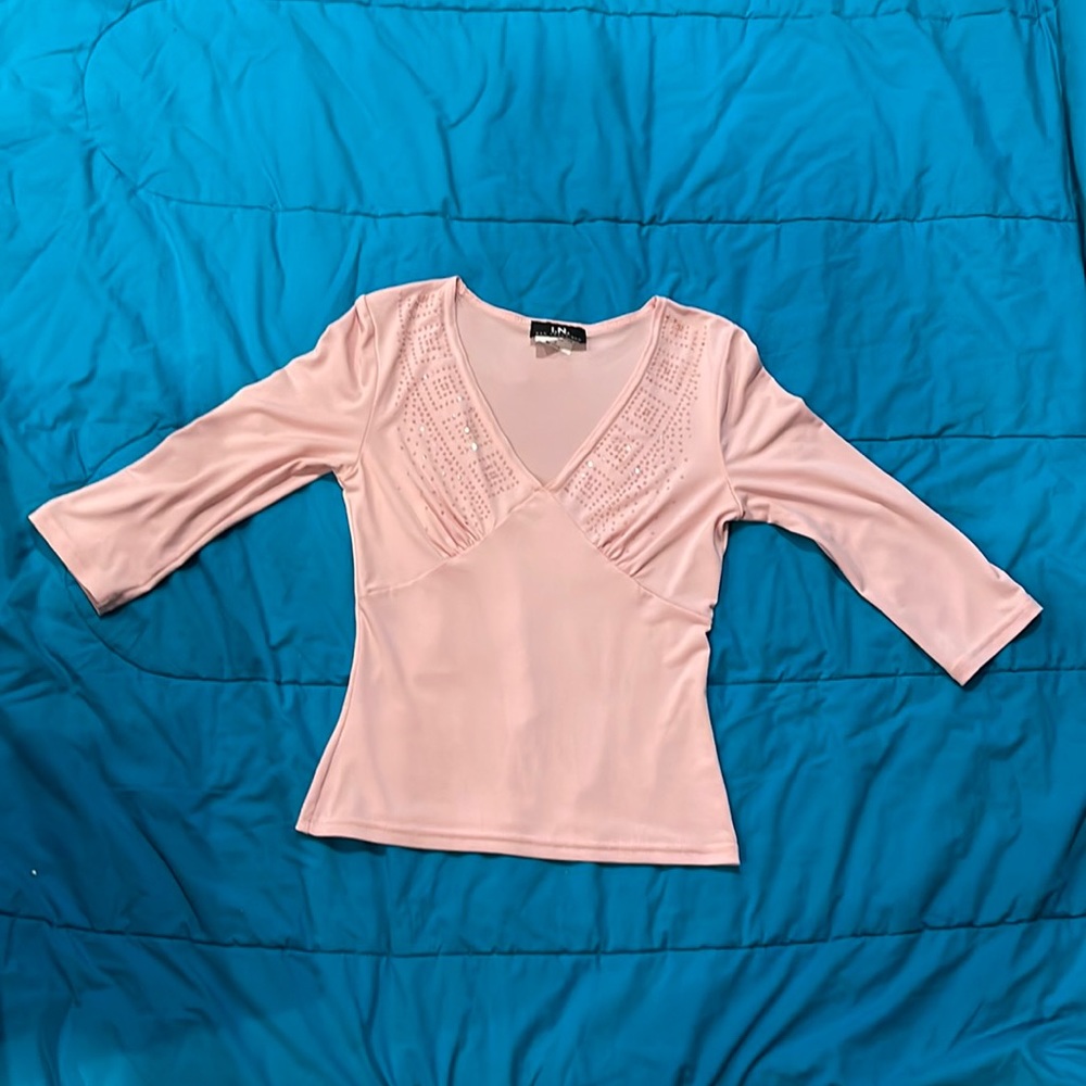 Pastel pink beaded top